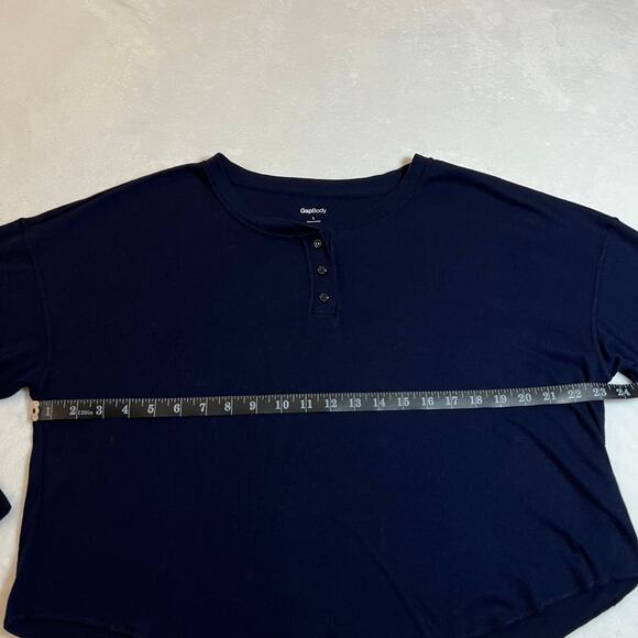 Gap Body Quarter Button Henley Top Size Large Relax Loungewear Casual Pajamas - Picture 6 of 8